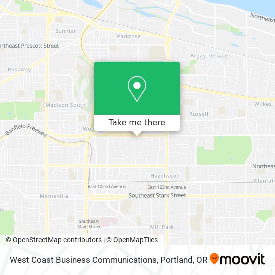 West Coast Business Communications map