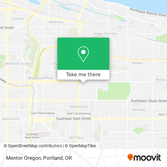 Mentor Oregon map