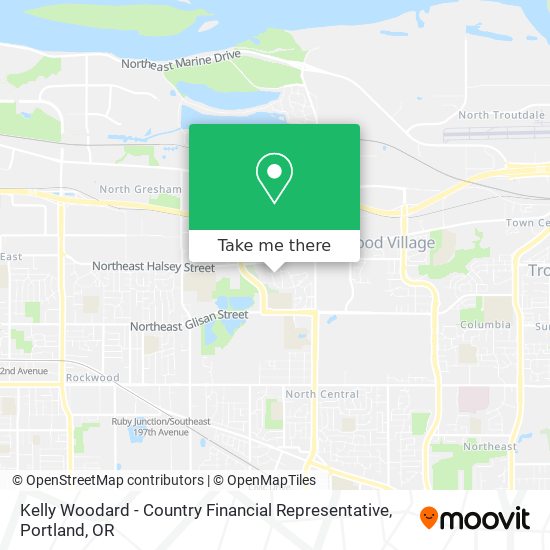 Kelly Woodard - Country Financial Representative map