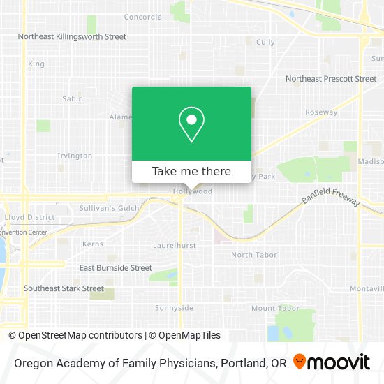 Mapa de Oregon Academy of Family Physicians