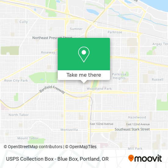 USPS Collection Box - Blue Box map