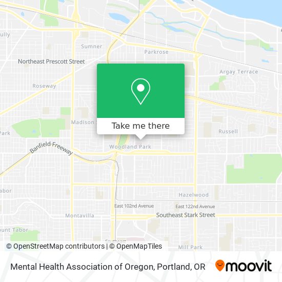 Mental Health Association of Oregon map