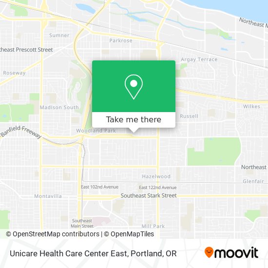 Unicare Health Care Center East map