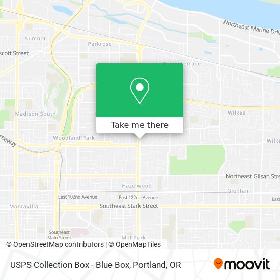 USPS Collection Box - Blue Box map