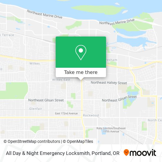 All Day & Night Emergency Locksmith map