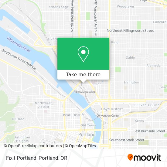 Mapa de Fixit Portland