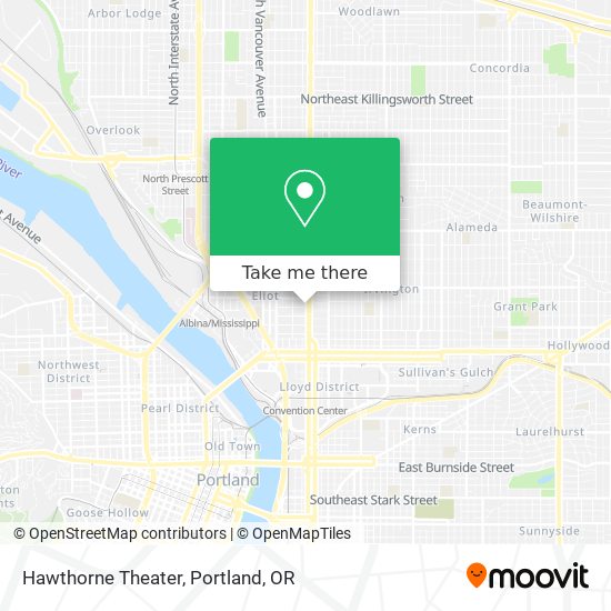 Hawthorne Theater map