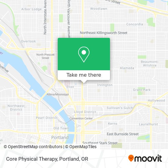 Mapa de Core Physical Therapy