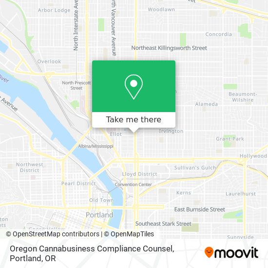 Mapa de Oregon Cannabusiness Compliance Counsel
