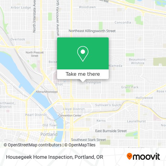 Mapa de Housegeek Home Inspection