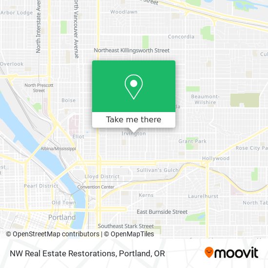 NW Real Estate Restorations map