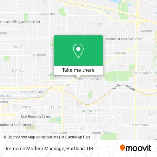 Immerse Modern Massage map