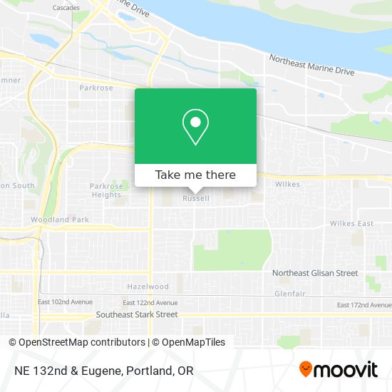 NE 132nd & Eugene map