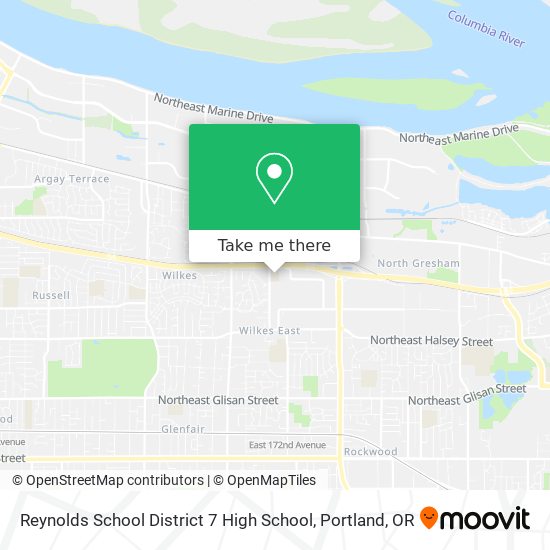 Reynolds School District 7 High School map