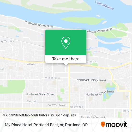 Mapa de My Place Hotel-Portland East, or