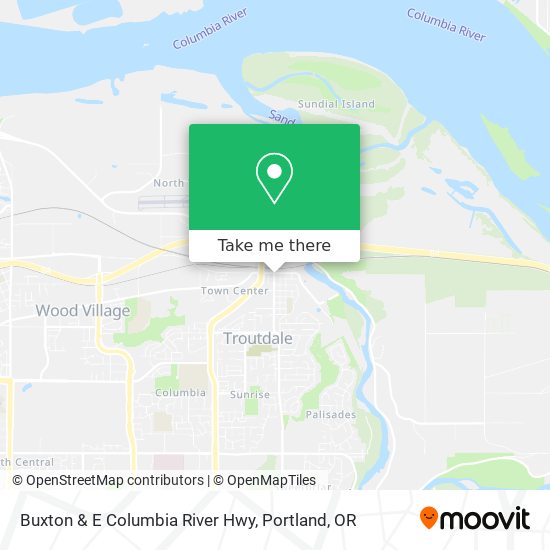 Buxton & E Columbia River Hwy map