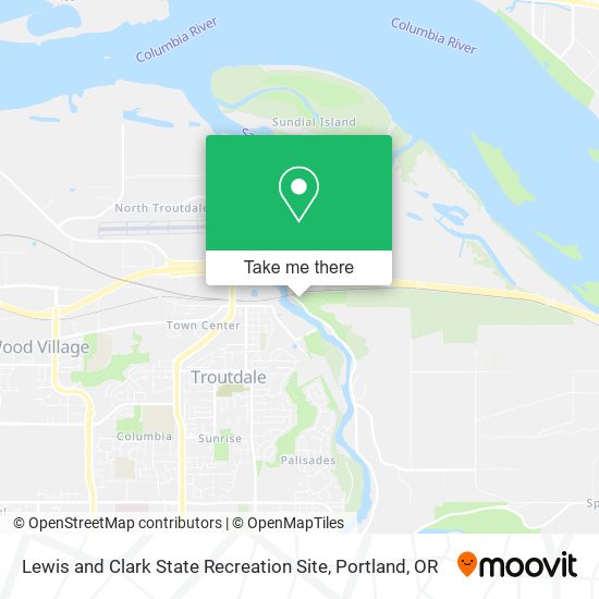 Lewis and Clark State Recreation Site map