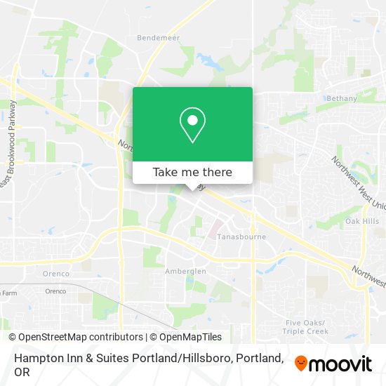 Mapa de Hampton Inn & Suites Portland / Hillsboro