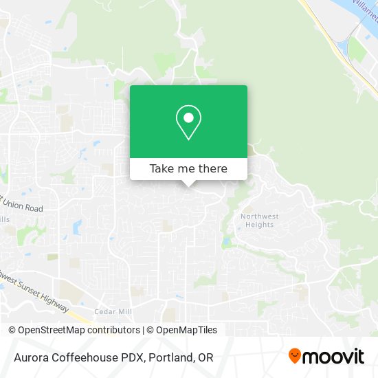 Aurora Coffeehouse PDX map