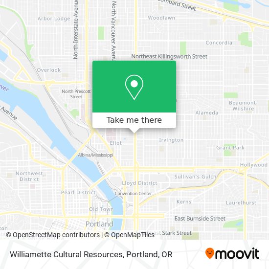 Mapa de Williamette Cultural Resources