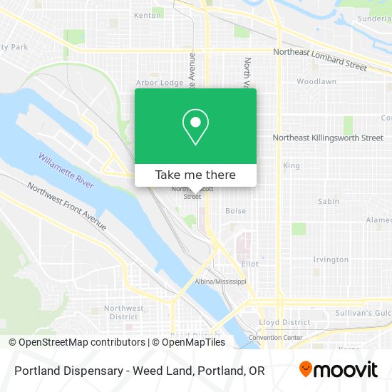 Portland Dispensary - Weed Land map