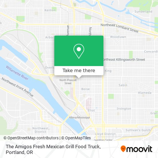 Mapa de The Amigos Fresh Mexican Grill Food Truck