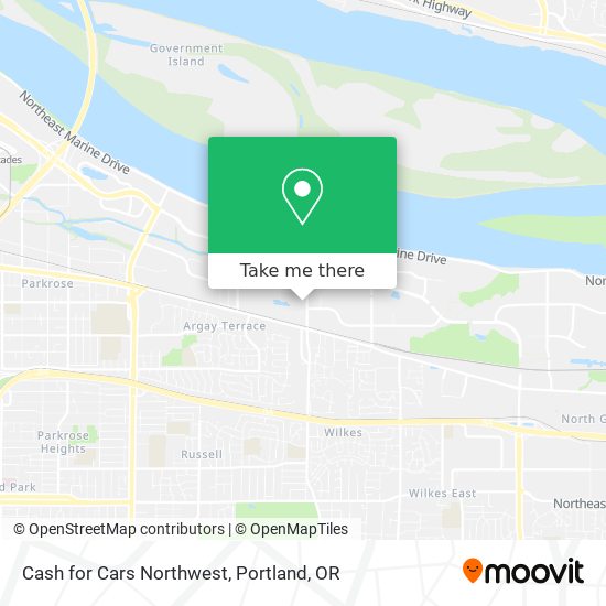 Cash for Cars Northwest map