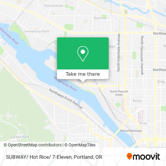 Mapa de SUBWAY/ Hot Rice/ 7-Eleven