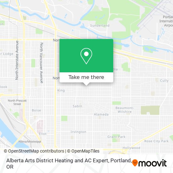 Mapa de Alberta Arts District Heating and AC Expert