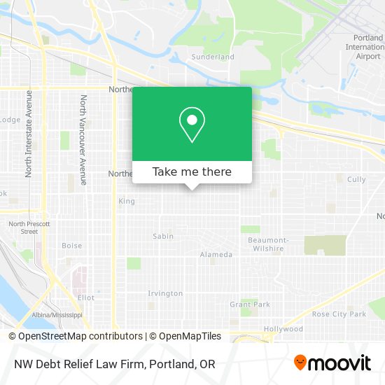 NW Debt Relief Law Firm map