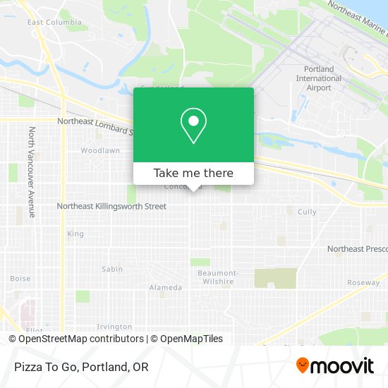 Pizza To Go map