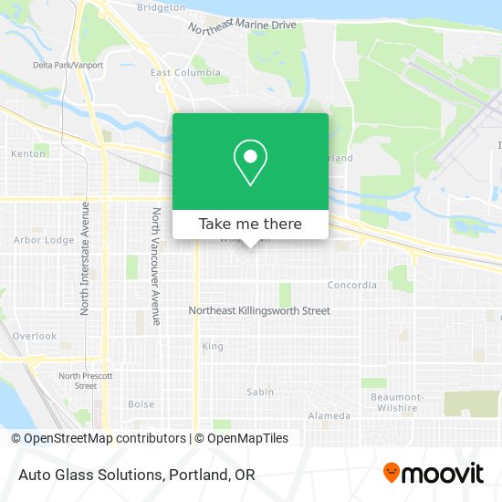 Auto Glass Solutions map