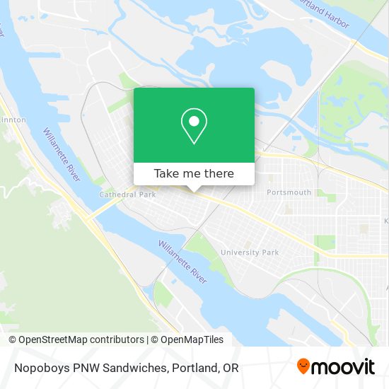 Mapa de Nopoboys PNW Sandwiches
