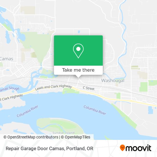 Repair Garage Door Camas map