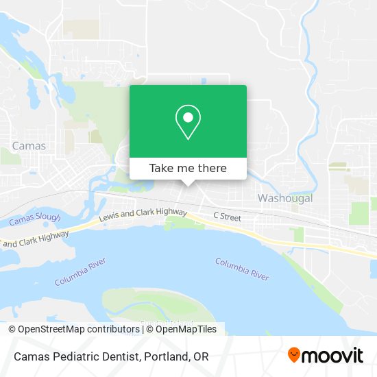 Camas Pediatric Dentist map