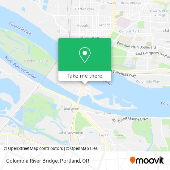 Columbia River Bridge map