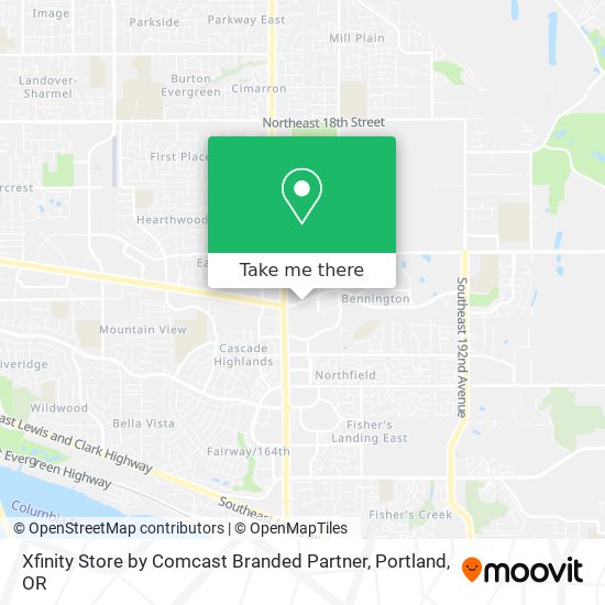 Mapa de Xfinity Store by Comcast Branded Partner