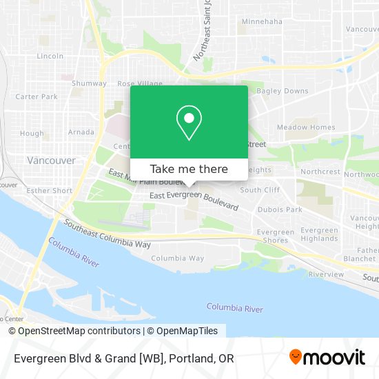 Mapa de Evergreen Blvd & Grand [WB]