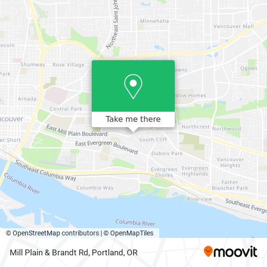 Mill Plain & Brandt Rd map