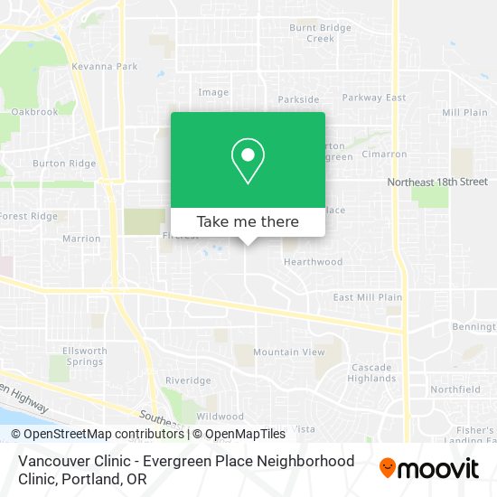 Mapa de Vancouver Clinic - Evergreen Place Neighborhood Clinic