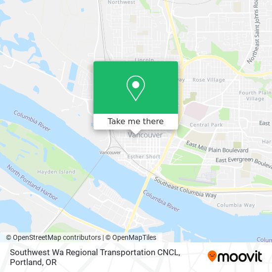 Mapa de Southwest Wa Regional Transportation CNCL