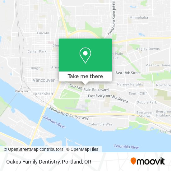 Oakes Family Dentistry map