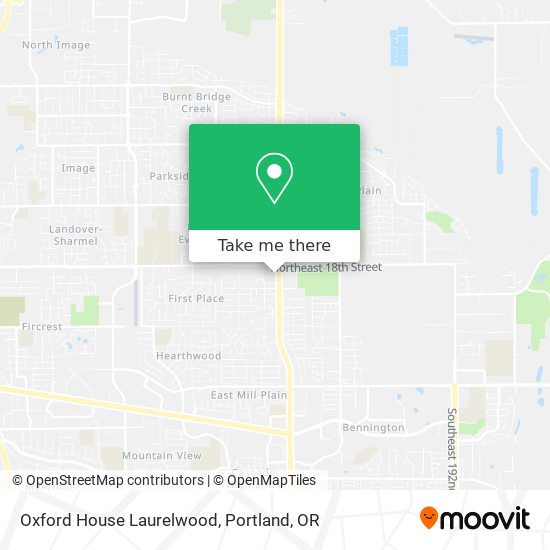 Mapa de Oxford House Laurelwood