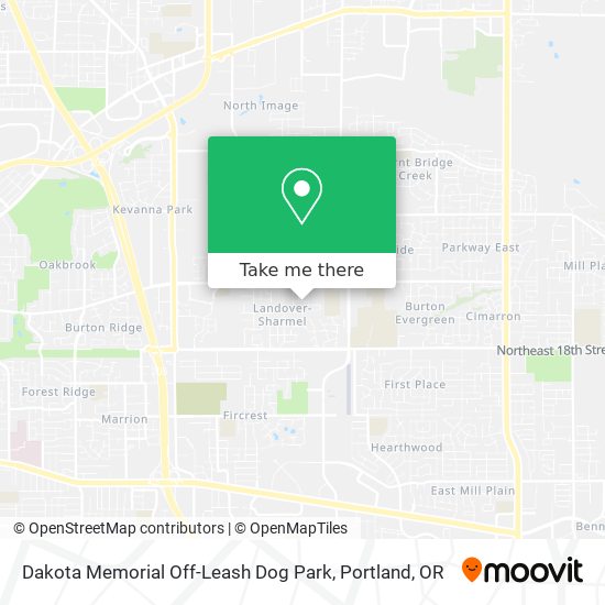 Mapa de Dakota Memorial Off-Leash Dog Park