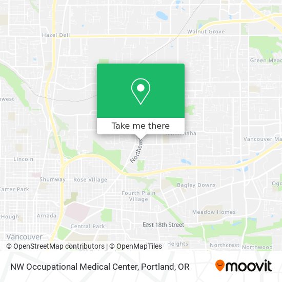 Mapa de NW Occupational Medical Center