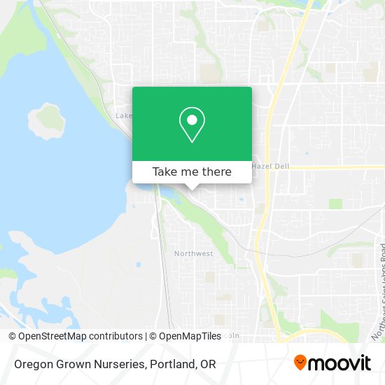 Oregon Grown Nurseries map