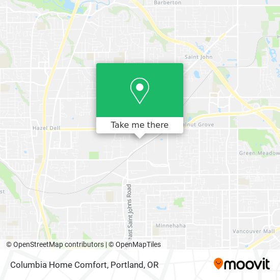 Mapa de Columbia Home Comfort