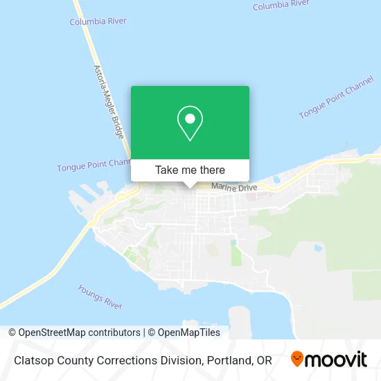 Clatsop County Corrections Division map