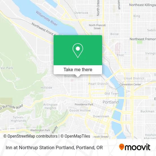 Inn at Northrup Station Portland map