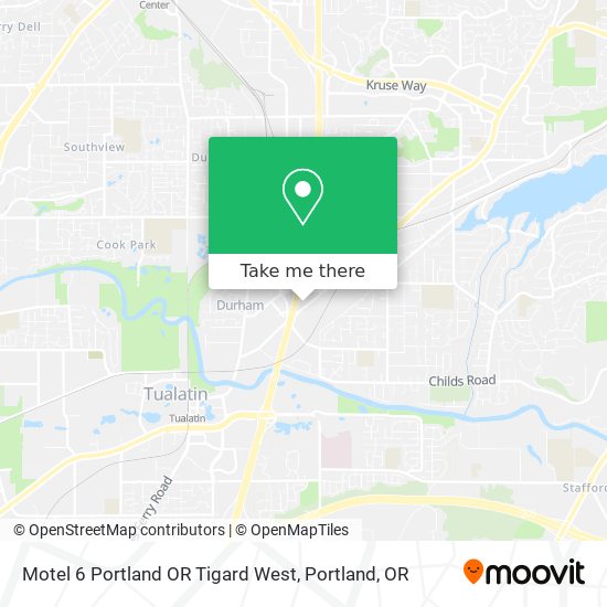 Motel 6 Portland OR Tigard West map